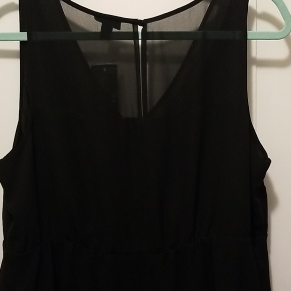 Torrid sz 0, black chiffon beaded tank - Picture 5 of 6